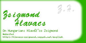 zsigmond hlavacs business card